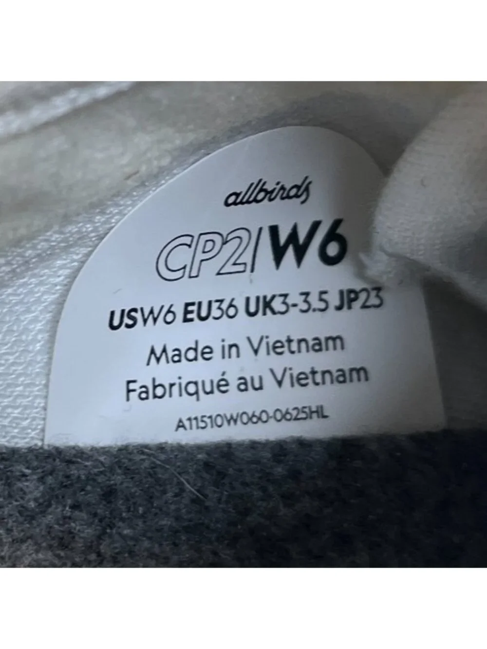 Allbirds Canvas Piper 2 Womens Size 6 White Athletic Running Shoes Sneakers